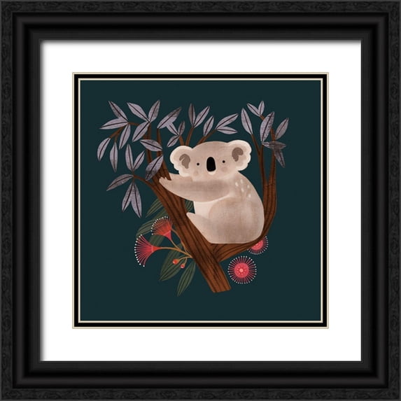 Barnes, Victoria 26x26 Black Ornate Wood Framed with Double Matting Museum Art Print Titled - Australian Animals II