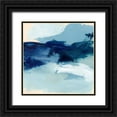 thumbnail image 1 of Barnes, Victoria 26x26 Black Ornate Wood Framed with Double Matting Museum Art Print Titled - Coastal Brushstrokes I, 1 of 4