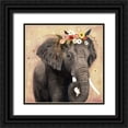 thumbnail image 1 of Barnes, Victoria 26x26 Black Ornate Wood Framed with Double Matting Museum Art Print Titled - Klimt Elephant I, 1 of 4