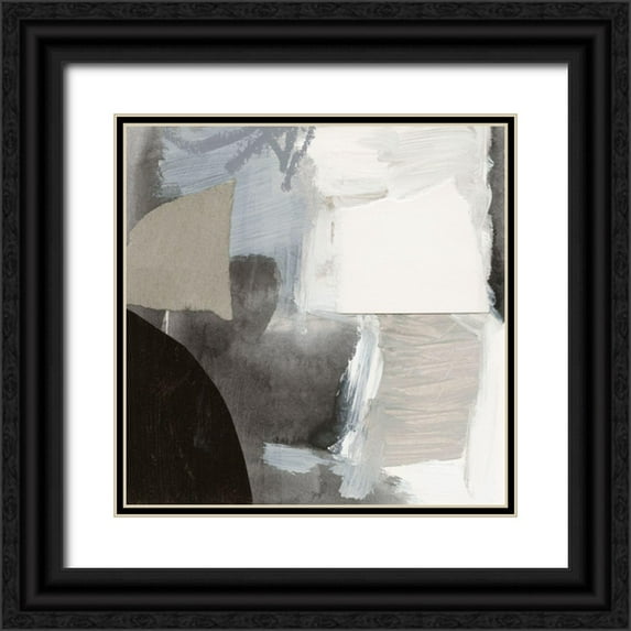 Barnes, Victoria 26x26 Black Ornate Wood Framed with Double Matting Museum Art Print Titled - Monochrome Remnants III