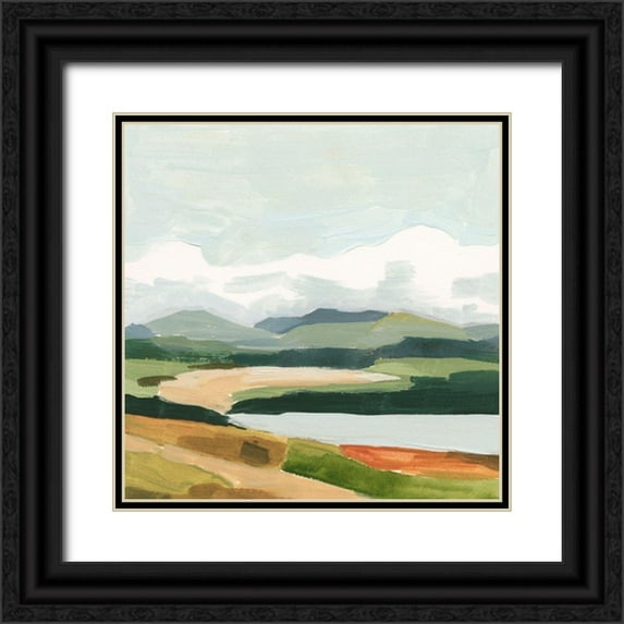 Barnes, Victoria 26x26 Black Ornate Wood Framed with Double Matting Museum Art Print Titled - Open Outlook I