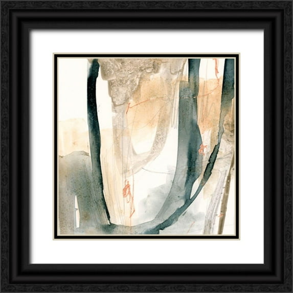 Barnes, Victoria 26x26 Black Ornate Wood Framed with Double Matting Museum Art Print Titled - Silt Spray I