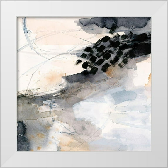 Barnes, Victoria 26x26 White Modern Wood Framed Museum Art Print Titled - Neutral Flock II