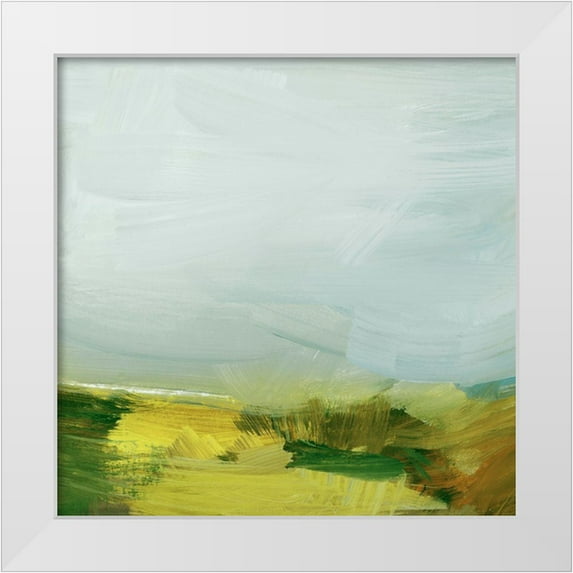 Barnes, Victoria 26x26 White Modern Wood Framed Museum Art Print Titled - Rolling Hillside Impression III
