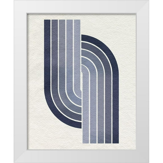 Barnes, Victoria 26x32 White Modern Wood Framed Museum Art Print Titled - Isometria II