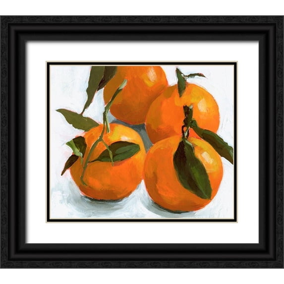 Barnes, Victoria 30x26 Black Ornate Wood Framed with Double Matting Museum Art Print Titled - Citrus Grouping II