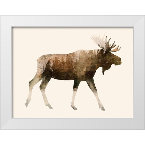 Barnes, Victoria 32x25 White Modern Wood Framed Museum Art Print Titled - The Wilderness III