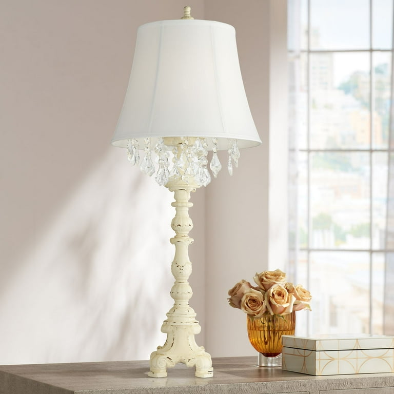 Vintage white on sale table lamp