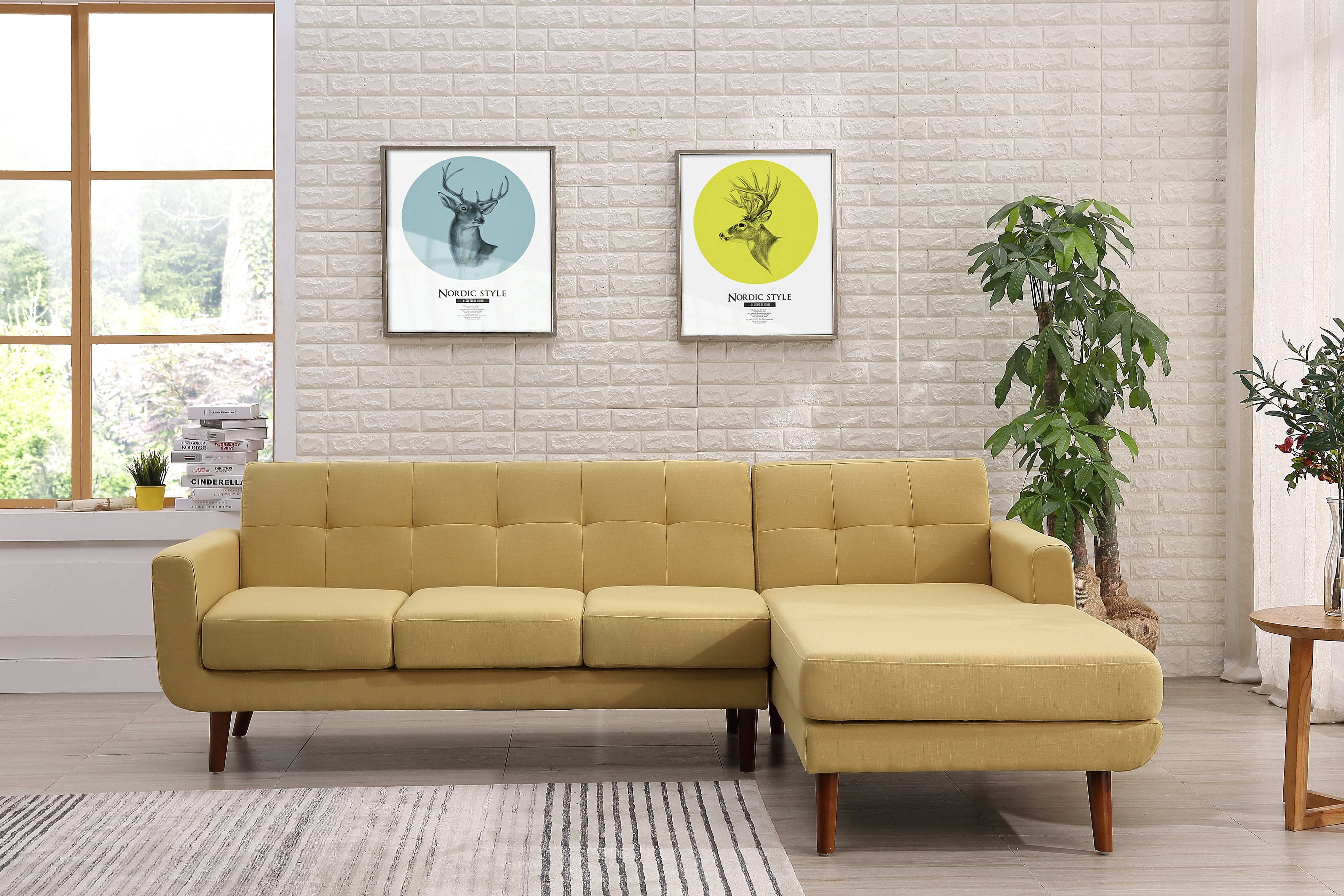Barnet Mid Century Sectional Right Hand Facing