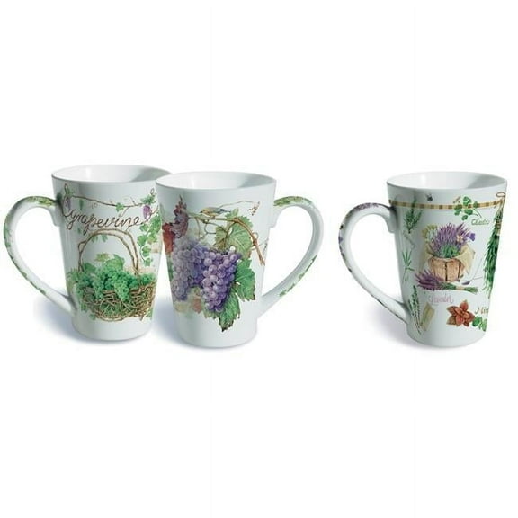 Barnett 2 Piece Wine Country Fine Porcelain Gift Mug Set