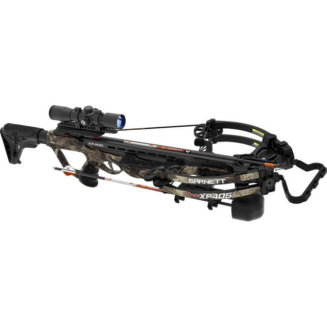 ◆OVHEE◆ Barnnet Barnnet_Crinkled Black Barnett Hyper XP405 Crossbow Package with Arrows, Archery