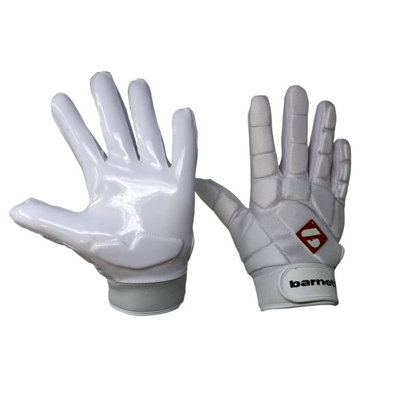Barnett FKG-03 High Level Linebacker Football Gloves, LB,RB,TE, White, Size S