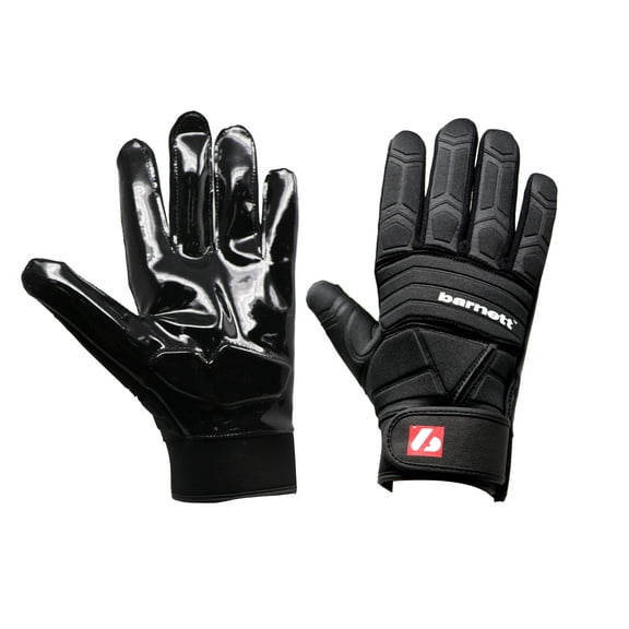 Barnett FLG-03 Exceptional Linemen Gloves, OL,DL, Black, S