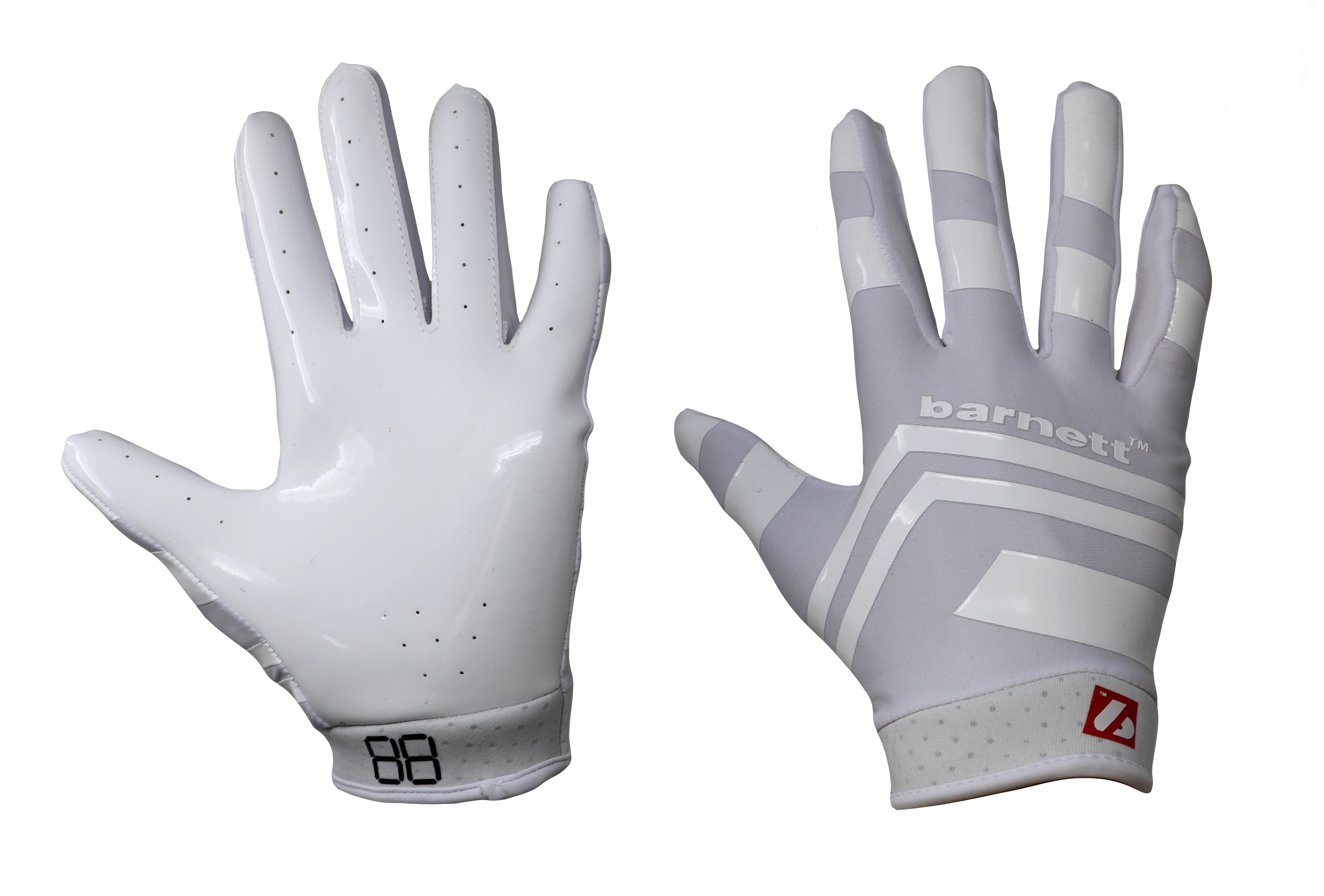 Barnett FRG-03 The Best Receiver Football Gloves, White, L