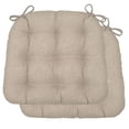 thumbnail image 1 of Barnett Home Decor Hayden Dining Chair Cushions with Ties, Size Medium, Pack of 2 – Beige (Natural) – Reversible, Machine Washable, Latex Foam Fill, Linen Look, 1 of 10