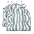 thumbnail image 1 of Barnett Home Decor Tolix Chair Cushions - Ticking Stripe Navy Blue Industrial Style 14 x 14 - 100% Cotton, Latex Foam Fill - Made in USA (Pack of 2), 1 of 7