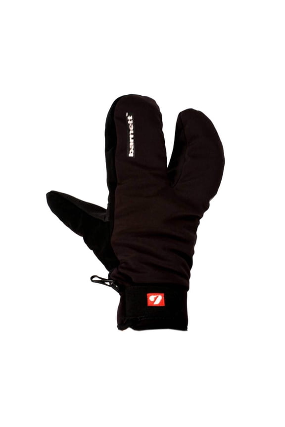 Barnett NBG-09 Barnett 3 Split Fingers, Ski Mitts InSoftshell, Black, M