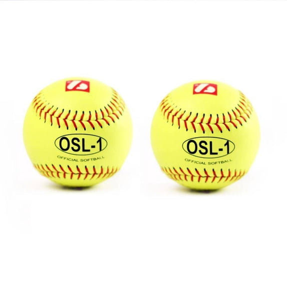 Barnett OSL-1 High Competition SoftBall, Size 12", Yellow, 2 Pieces