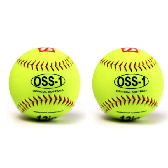 Barnett OSS-1 Practice SoftBall Balls, Size 12", Yellow, 2 Pieces