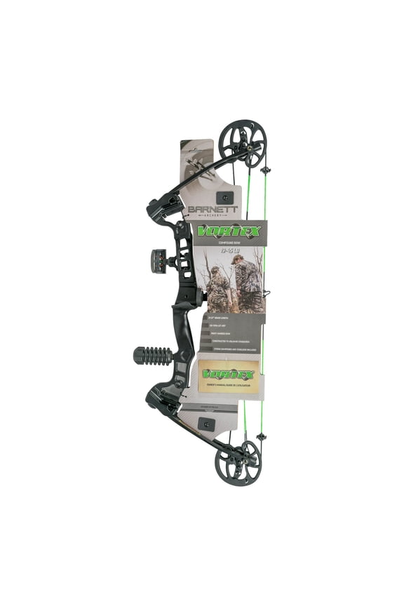 Outdoors Black Youth Vortex Compound Bow Right Handed, 19-45lb Draw, 21-27" Draw Length