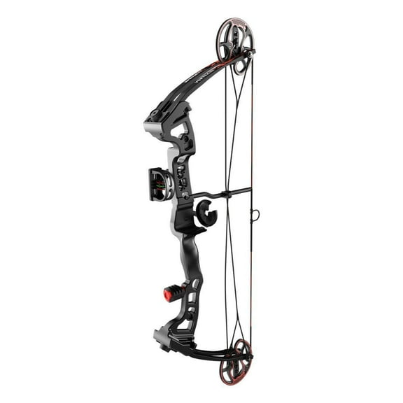Barnett Vortex G3 Compound Right-Handed Bow with Adjustable Bright Glo Fiber Optic Sight Pins, Soft-Touch Reinforced Grip, Brush Retainer Arrow, and Installed D-Loop (Red)