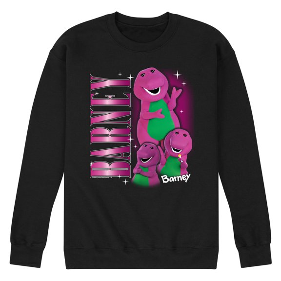 Barney - 90S Character Grid - Men's Crew Fleece Sweatshirt