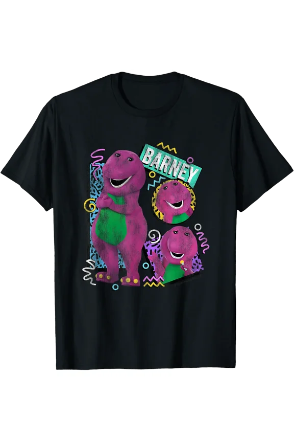 Barney 90s Style Colorful Pattern Retro T-Shirt