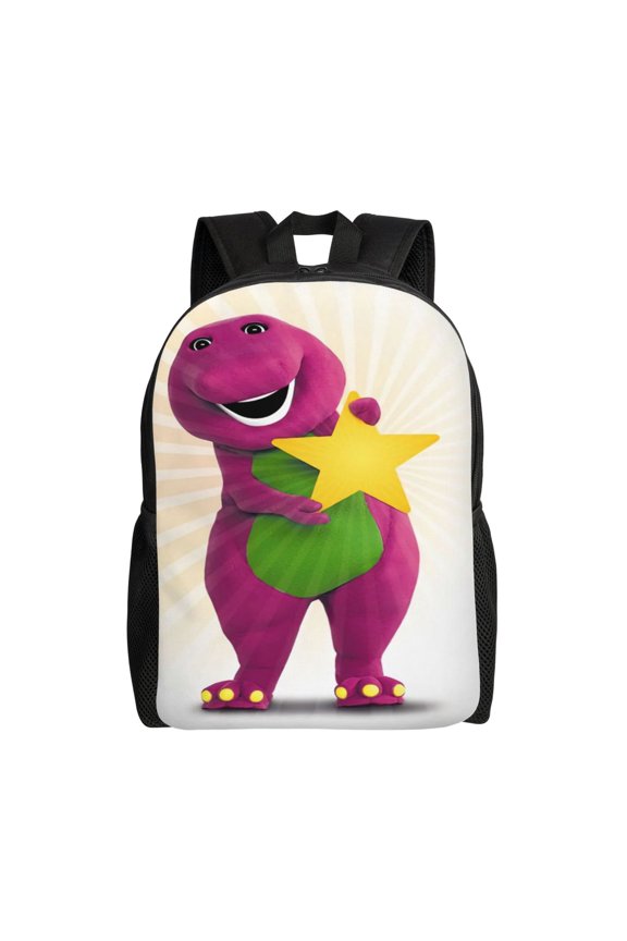 Barney And Friends Backpack Aesthetic Large Capacity Laptop Bookbag College Travel Hiking School Daypack Rucksack