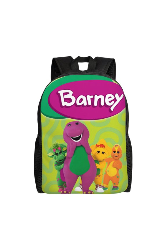 Barney And Friends Backpack Aesthetic Large Capacity Laptop Bookbag College Travel Hiking School Daypack Rucksack