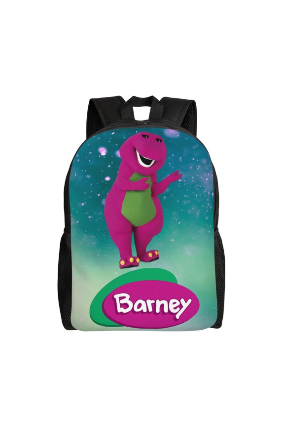 Barney And Friends Backpack Aesthetic Large Capacity Laptop Bookbag College Travel Hiking School Daypack Rucksack