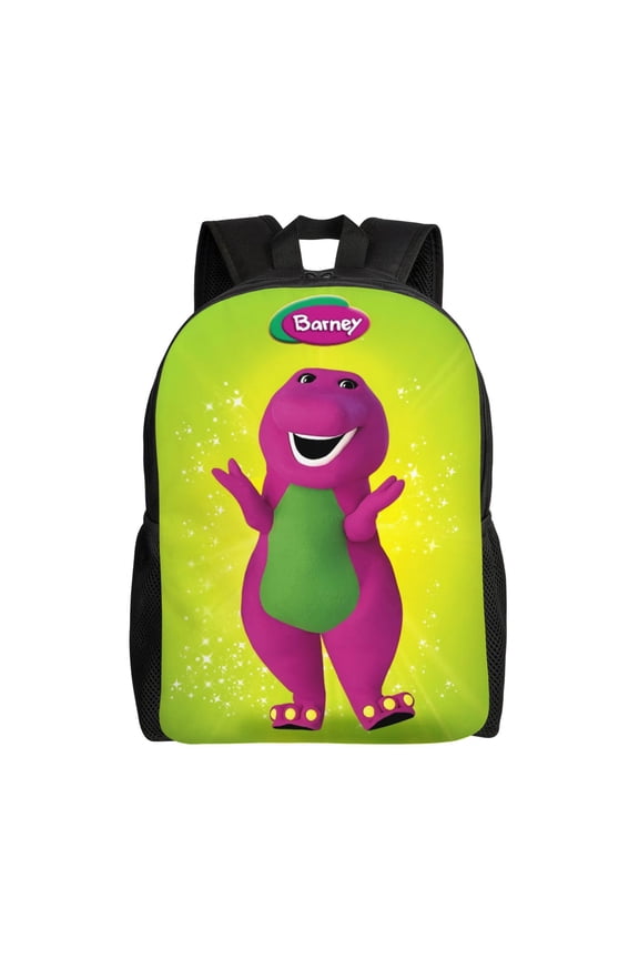 Barney And Friends Backpack Aesthetic Large Capacity Laptop Bookbag College Travel Hiking School Daypack Rucksack