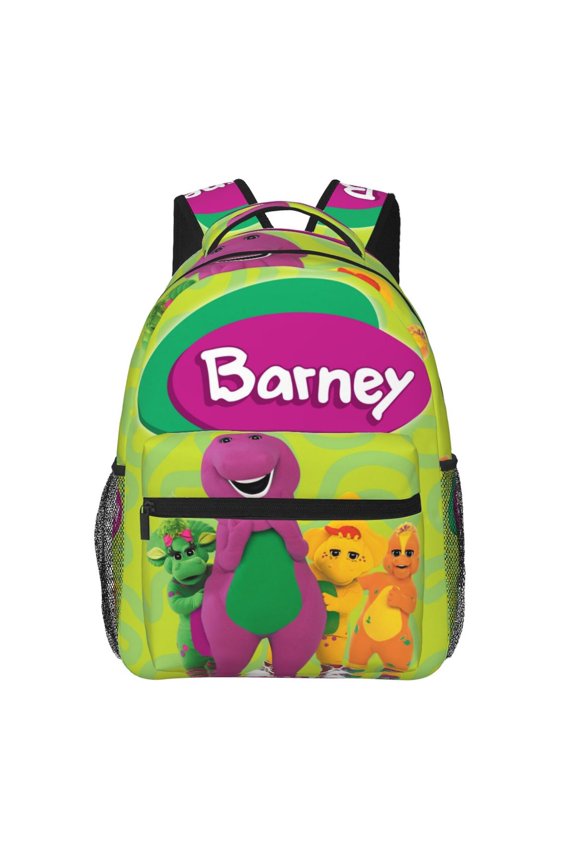 Barney And Friends Backpack Cartoon Lightweight Laptop Bookbag College Travel Hiking Work School Daypack Rucksack