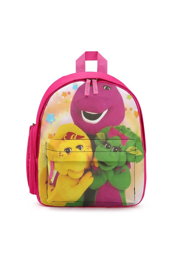 Barney And Friends Backpack Cute Lightweight Small Laptop Bag Daypack Durable Bookbag for School Travel Hiking Gifts