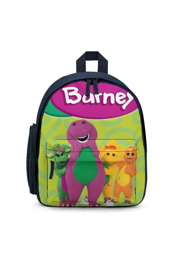 Barney And Friends Backpack Cute Lightweight Small Laptop Bag Daypack Durable Bookbag for School Travel Hiking Gifts