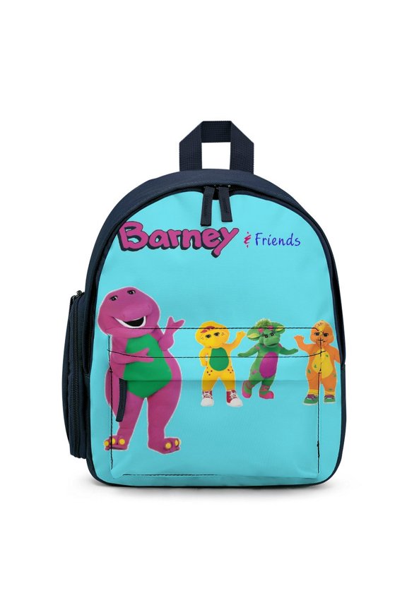Barney And Friends Backpack Cute Lightweight Small Laptop Bag Daypack Durable Bookbag for School Travel Hiking Gifts
