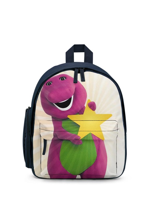 Barney And Friends Backpack Cute Lightweight Small Laptop Bag Daypack Durable Bookbag for School Travel Hiking Gifts