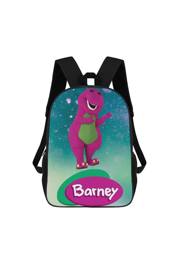 Barney And Friends Backpack Large Capacity 17 Inch Laptop Bag Lightweight Daypack Bookbag for School College Travel Hiking Work