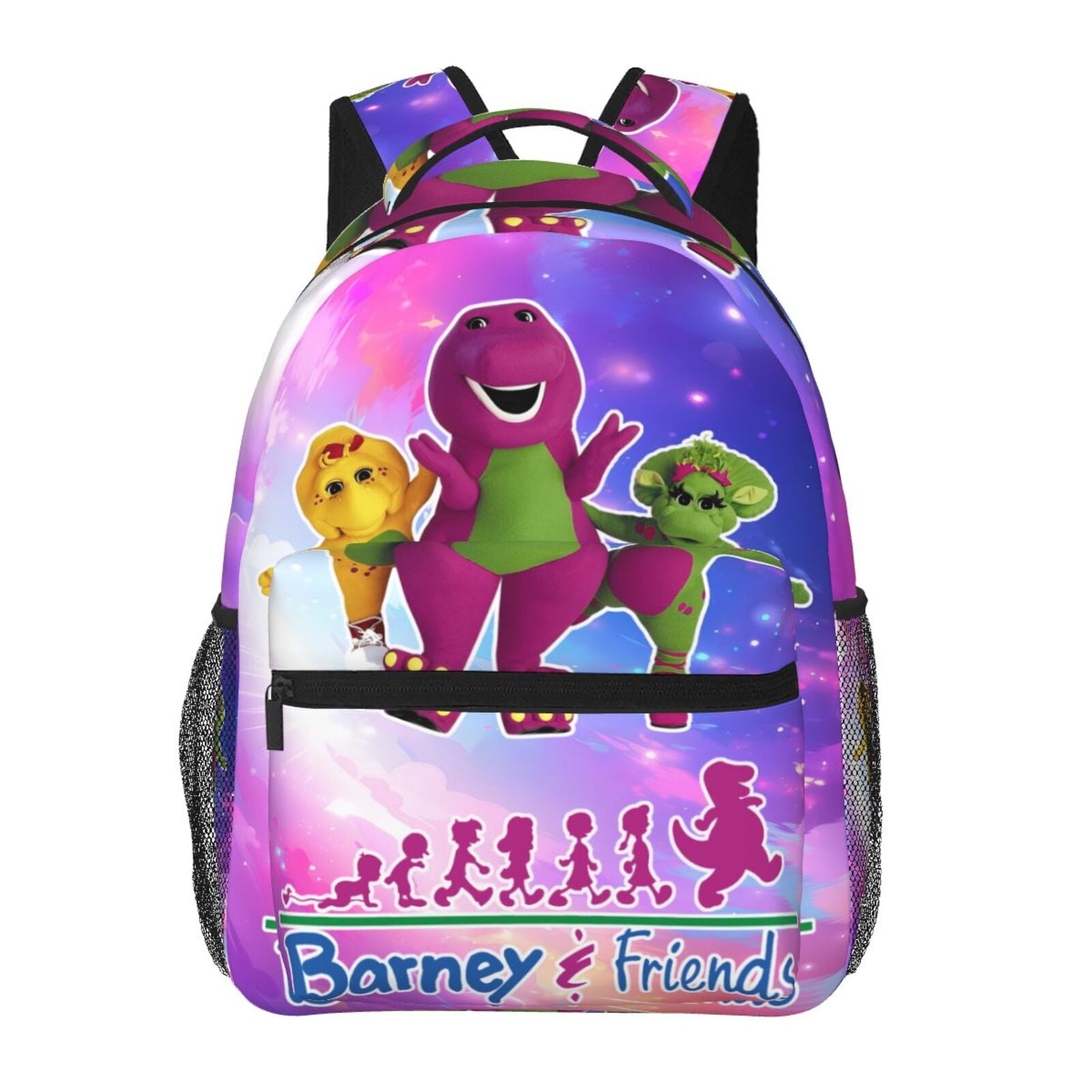 Barney And Friends Laptop Backpacks Jackson Unisex Travel Lightweight Backpack Casual Shoulders Bag For women men Large 16.5 inch