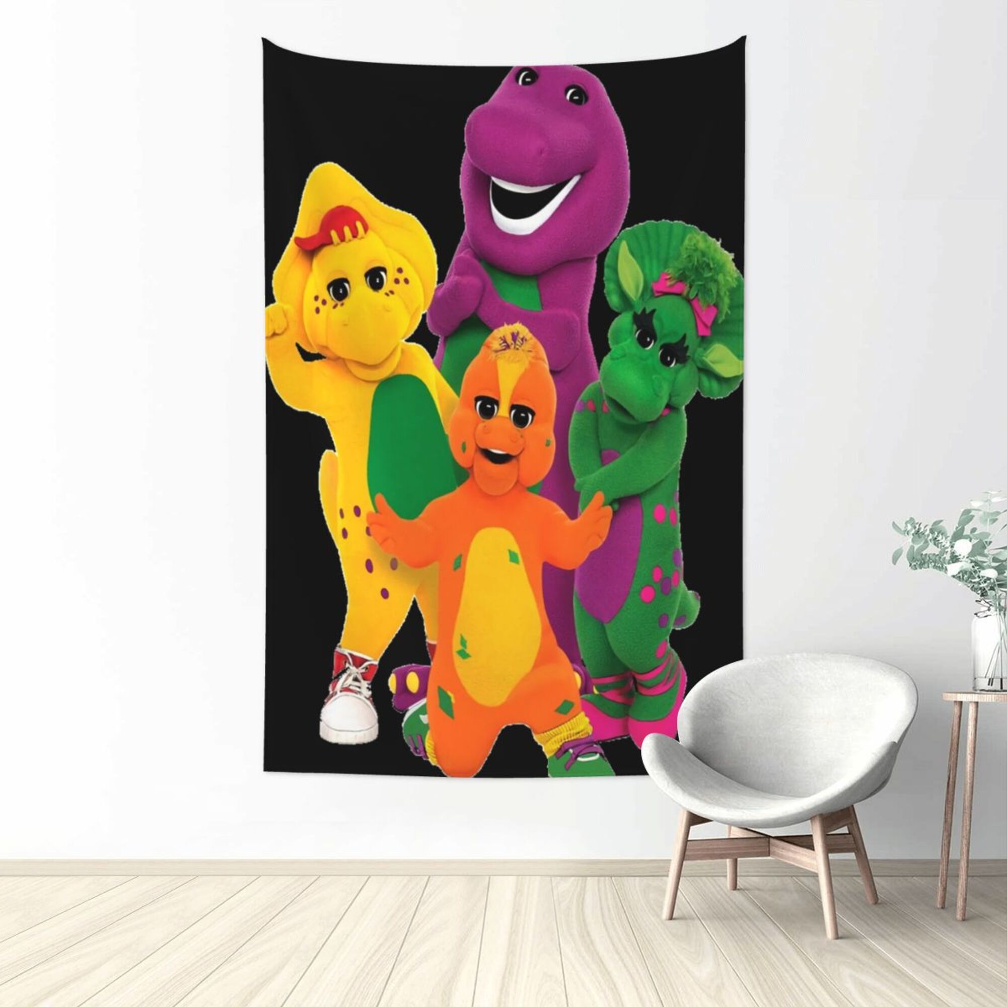 Barney And Friends Tapestry Wall Hanging, Art Poster Decor Tapestries ...