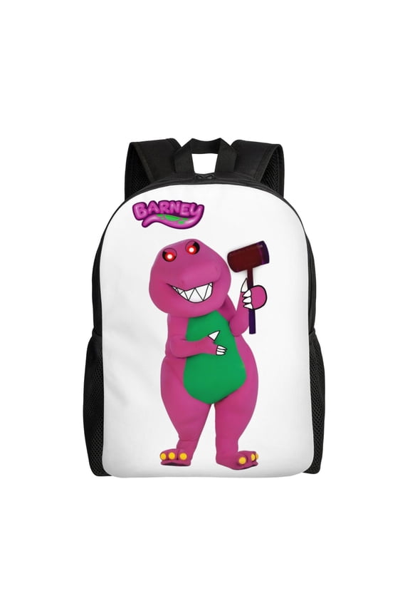 Barney Backpack Casual Daypack Large Capacity Travel Work College Back Pack Novelty Computer Bag Laptop Bag