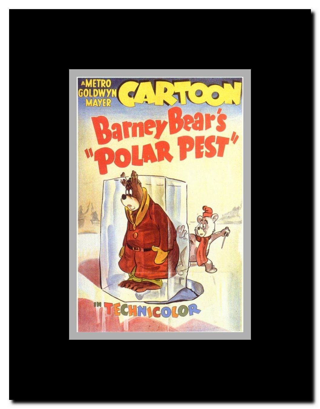 Barney Bear's Polar Fest Framed Movie Poster