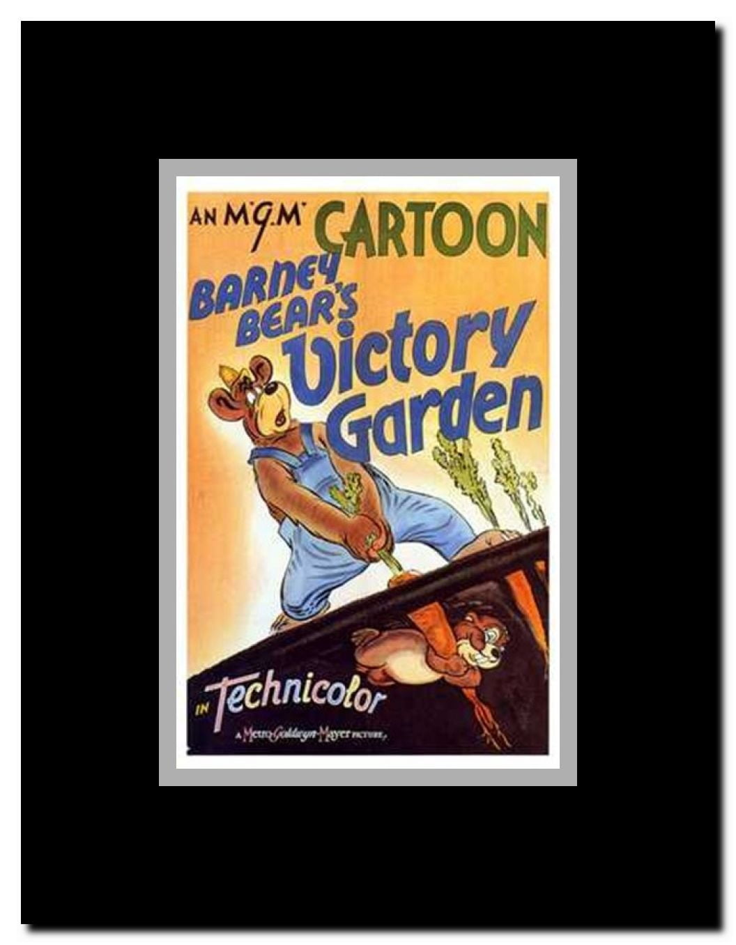 Barney Bear's Victory Garden Framed Movie Poster