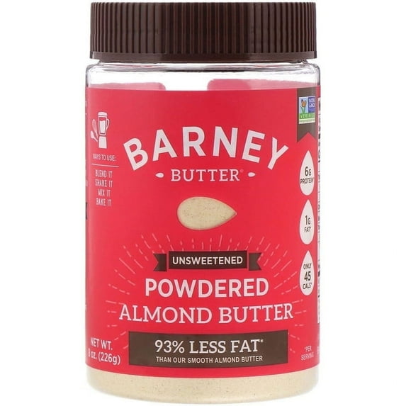 Barney Butter, Powdered Almond Butter, Unsweetened, 8 oz Pack of 4