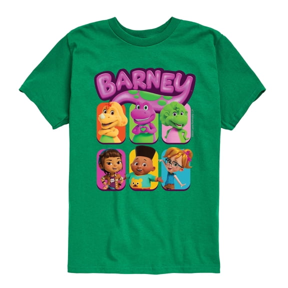 Barney - Cgi Grid - Youth Boys Short Sleeve Graphic T-Shirt