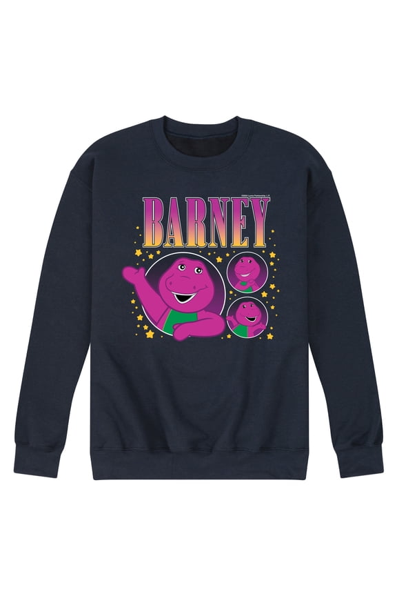 Barney - Character Grid - Men's Crew Fleece Sweatshirt