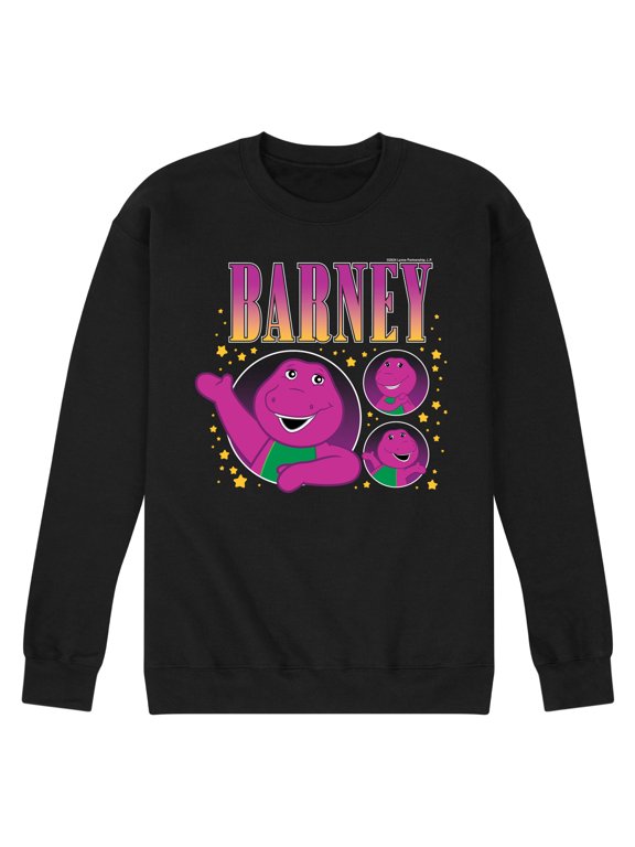 - Barney Grid Men's Graphic Fleece Sweatshirt
