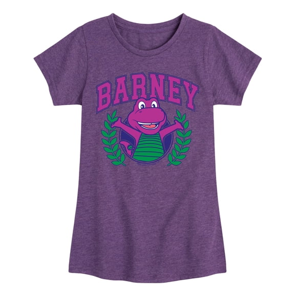 Barney - Collegiate - Youth Girls Fitted Short Sleeve T-Shirt