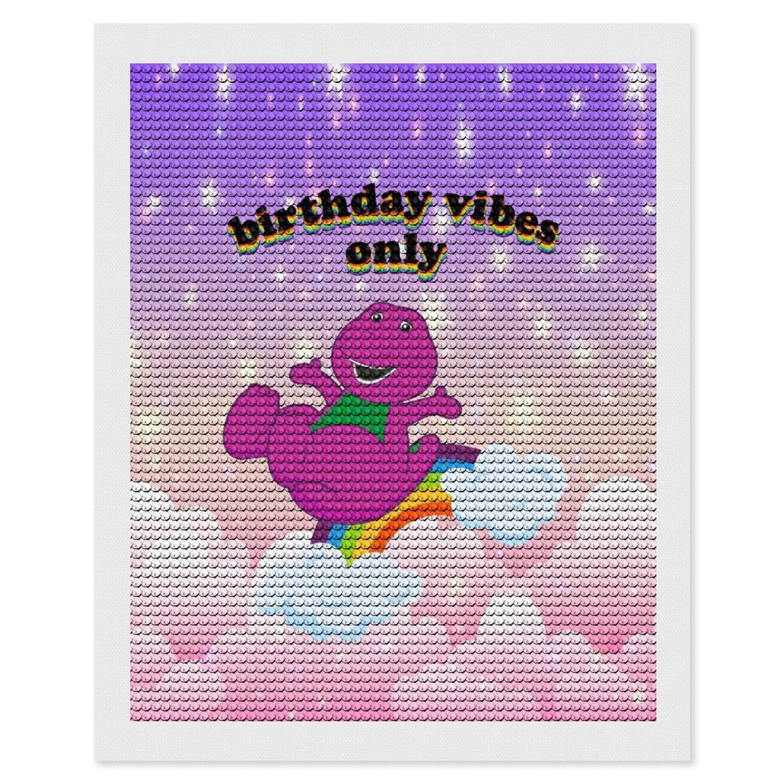 Barney Dinosaur Friends Diamond Art Kits for Adults Kids,DIY 5D Round ...