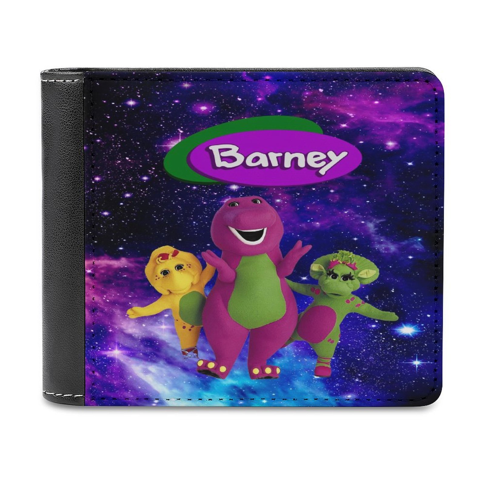 Barney Dinosaur Friends Wallet for Men Leather Purse Clutch Card ...