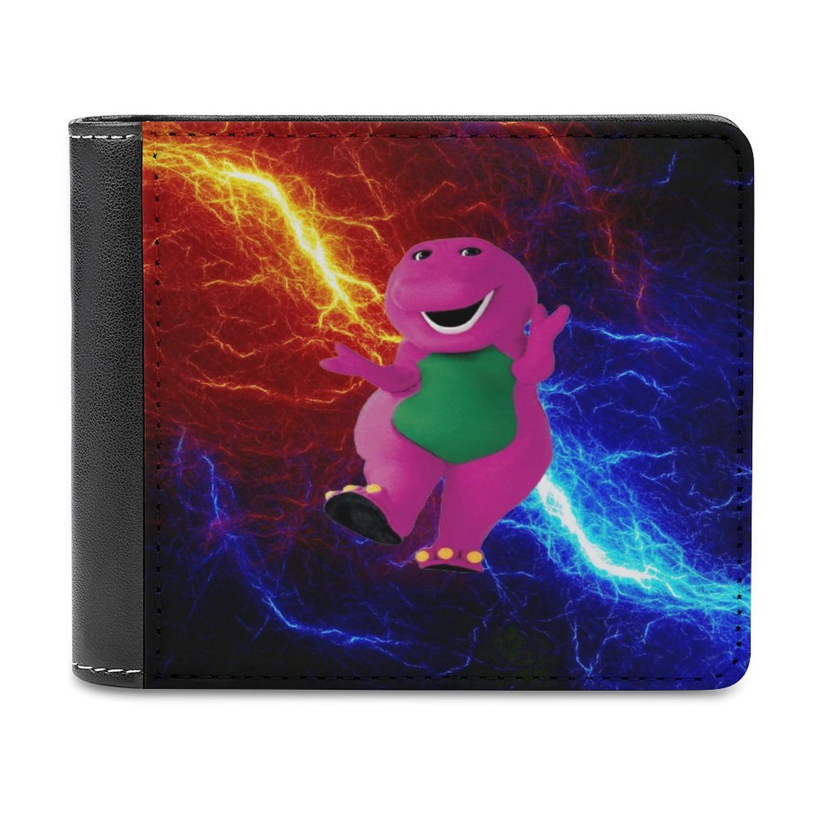 Barney Dinosaur Friends Wallet for Men Leather Purse Clutch Card ...